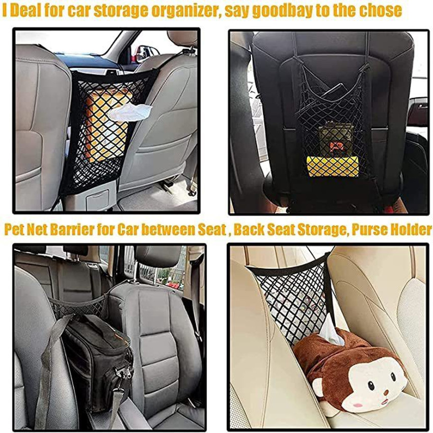 Car mesh organizer shop between seats