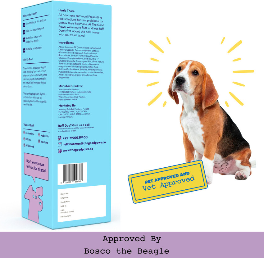 The Good Paws FRESSSSH AF Short Coat Shampoo Smoothes Skin