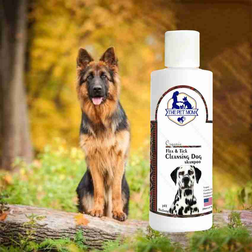 THE PET MOM Organic Flea Tick Cleansing German Shepherd Dog Shampoo For Ticks Lice Fleas Anti itching Flea and Tick Conditioning Fresh Fragrance Easy To Use Dog Tick Shampoo for All Dog