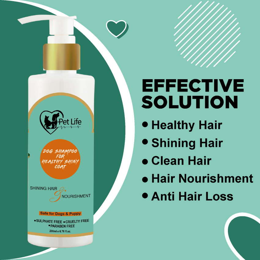 Pet Life Pure Organic Dog Shampoo For Healthy Shiny Coat For Dog