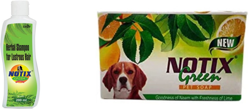 Notix Green Soap 75gm Pack of 3 225gm Herbal Green Shampoo 200ml Pet Spa Kit Price in India Buy Notix Green Soap 75gm Pack of 3 225gm Herbal Green