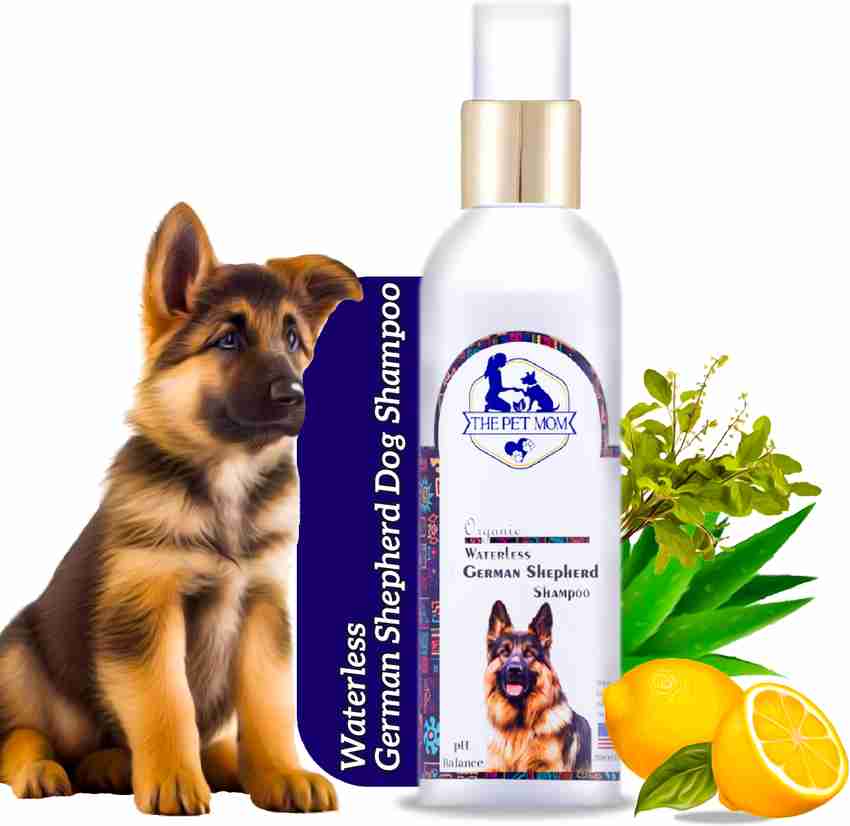 THE PET MOM Organic Waterless German Shepherd Dry Bath Dog Shampoo For Cleanse Smooth Coat Conditioning Anti fungal Fresh Fragrance Easy to Use Dog Shampoo Spray For All Dog Breed Dog Shampoo Price