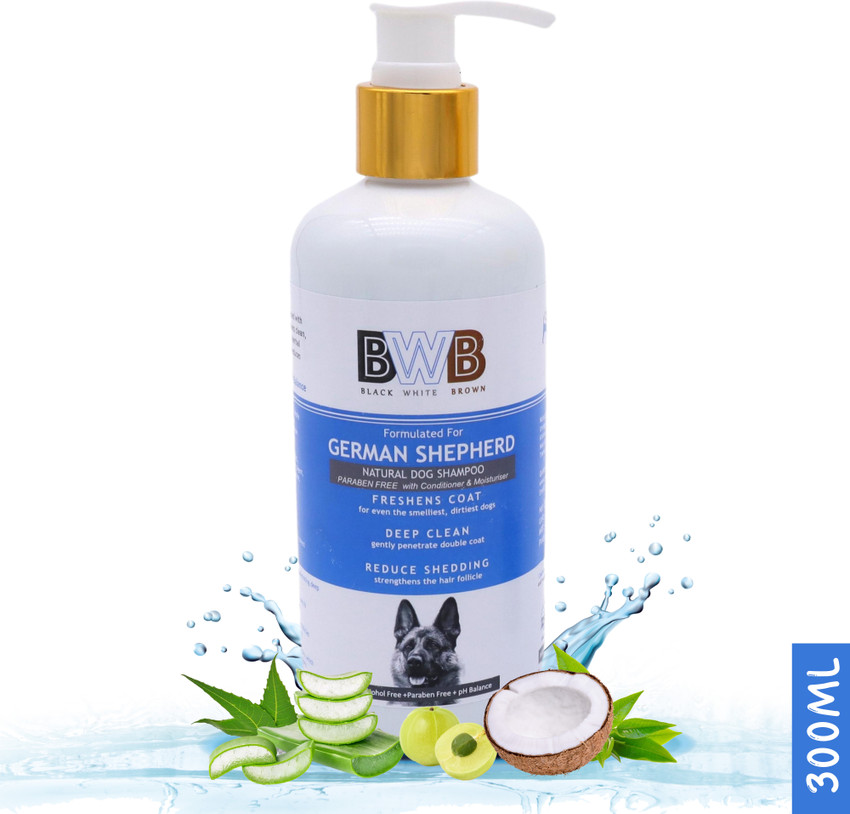 BWB BLACK WHITE BROWN BWB GERMAN SHEPHERD SHAMPOO 300ML Anti fungal Conditioning Flea and Tick Allergy Relief Dog Shampoo Price in India Buy BWB BLACK WHITE BROWN BWB GERMAN SHEPHERD SHAMPOO