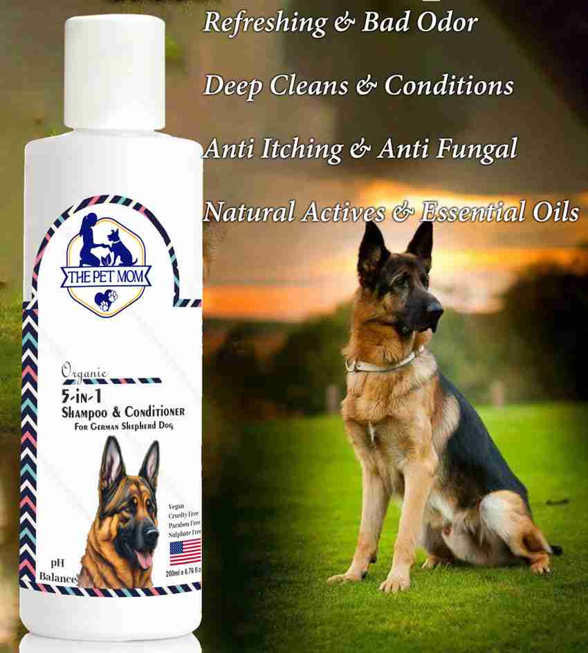 THE PET MOM 5 In 1 Shampoo Conditioner For German Shepherd Dog Deep Cleans Refreshing Conditioning Fresh Fragrance Anti Itching Anti Fungal Bad Odor All Dog Breed Dog Shampoo Price
