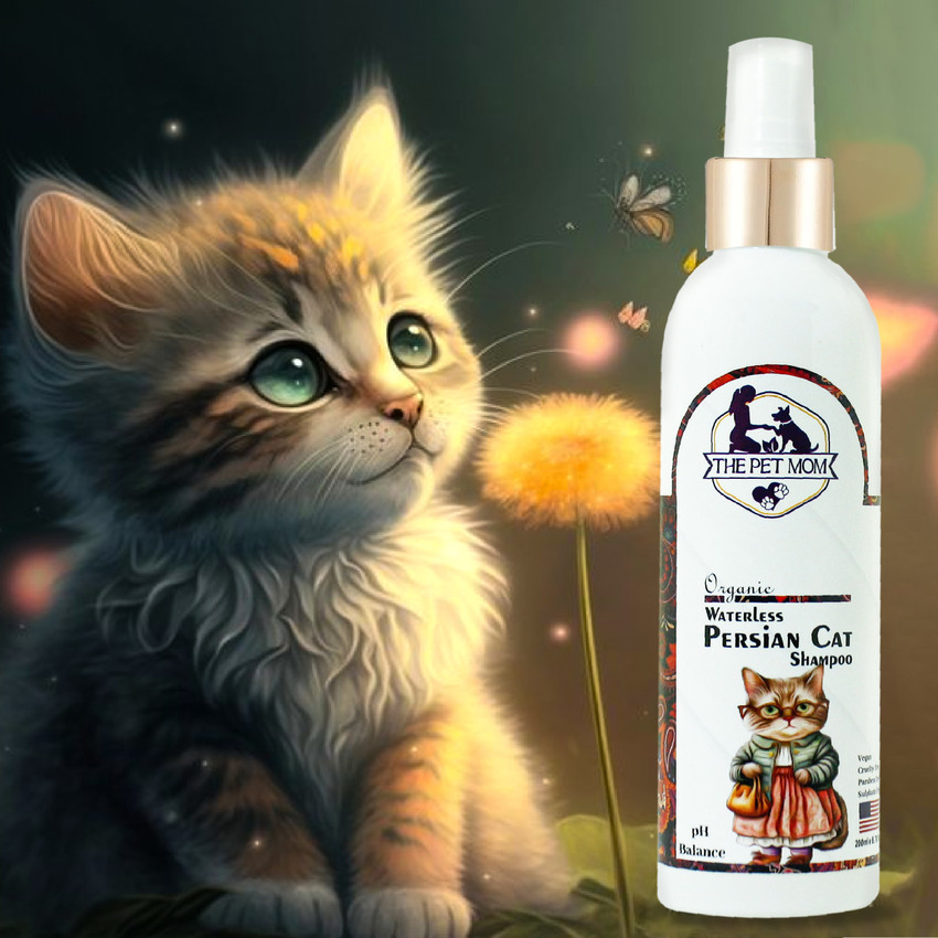 THE PET MOM Waterless Dry Bath Persian Cat Shampoo Spray For