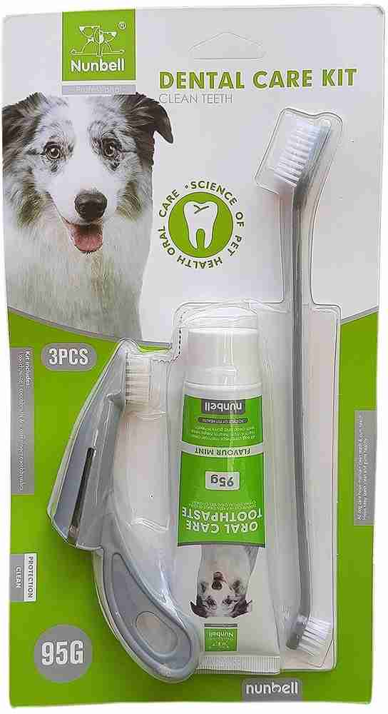 Dog toothpaste sales and finger brush