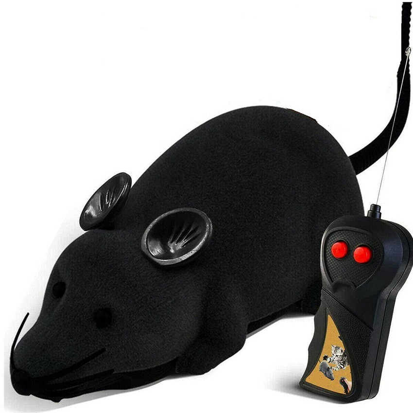 ROYALE DOG Wireless Remote Control Mock Fake Rat Mouse Mice RC Toy Prank Joke Scary Trick Bugs for Party and for Cat Puppy Funny Toy 1 Piece Plastic Training Aid For Cat
