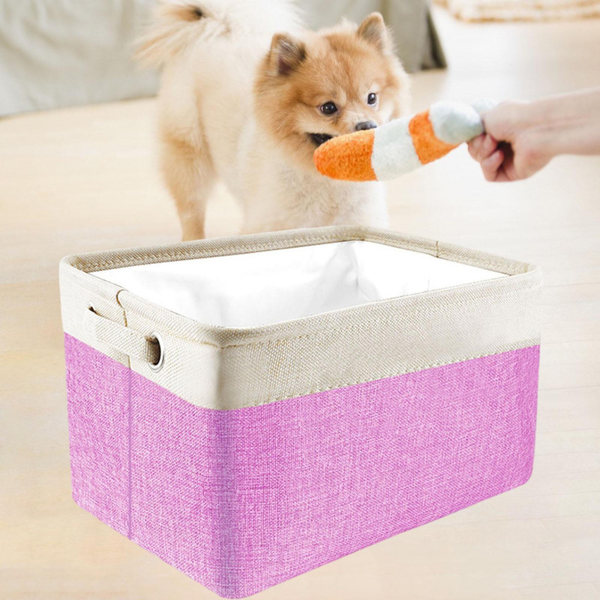 Lyla Foldable Dogs Toy Basket Accessory Pet Toys Storage Bin for