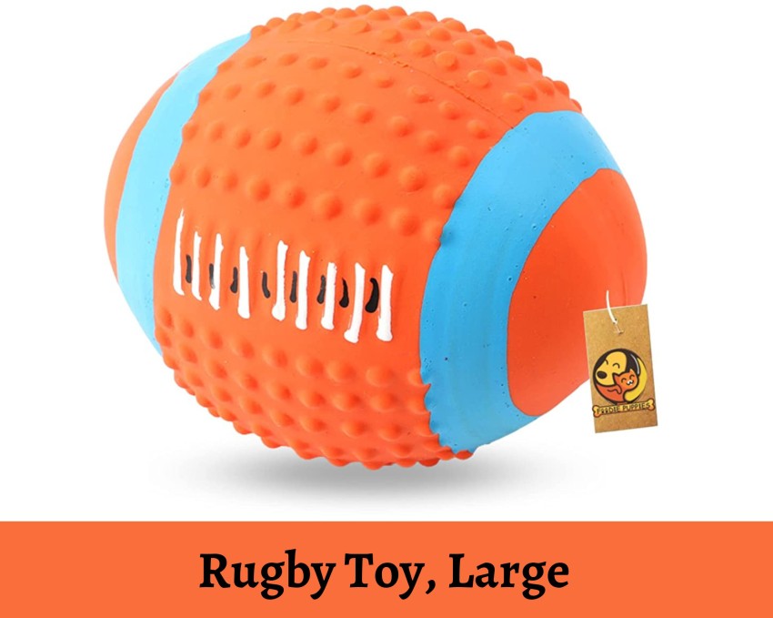  Large Soccer Ball - Soft, Squeaky Dog Toy - Natural