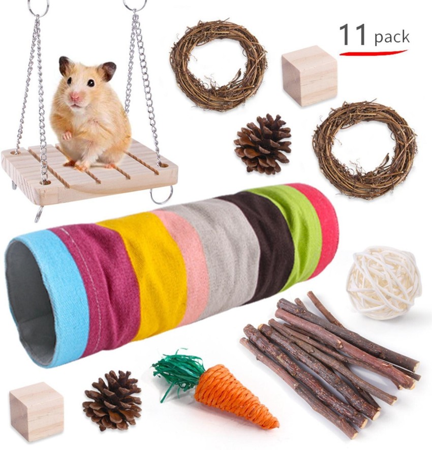 BNF 11X Hamster Chew Toys Set Bite Grind Teeth Toy Chinchilla Cage Accessories A Wooden Chew Toy For Hamster Price in India Buy BNF 11X Hamster Chew Toys Set Bite Grind