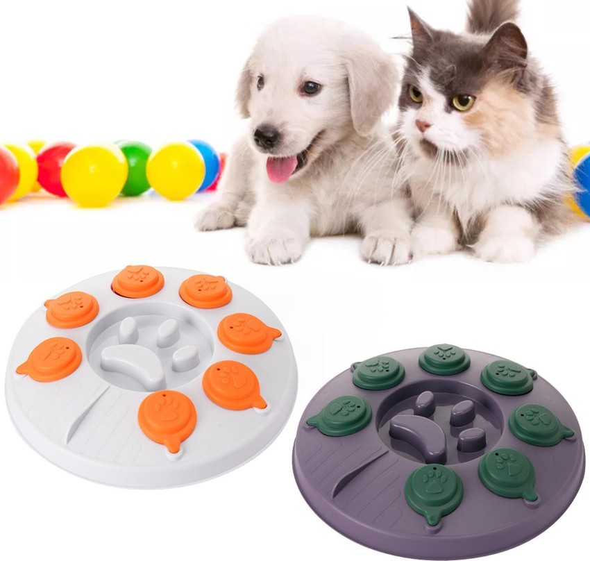 Interactive Cat Iq Toy Puzzle Feeder Pet Food Dispenser Kitten Training