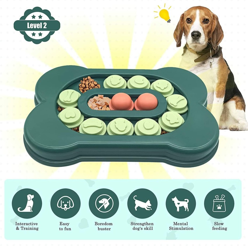 Dog Puzzle Toy Puppy Food Feeder Level 2 In 1 Interactive Games