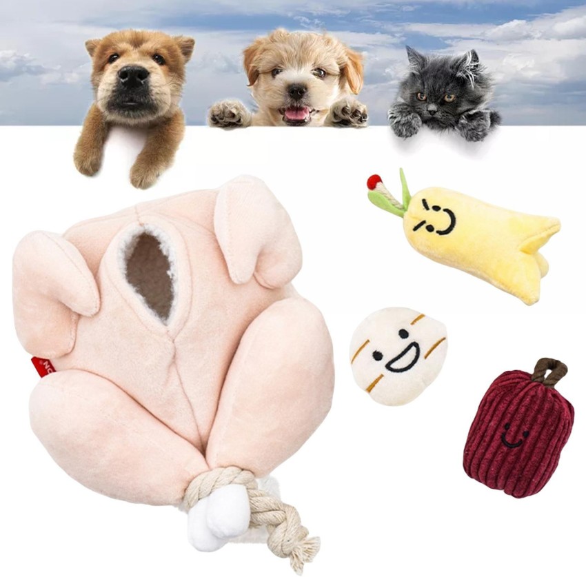 Dog Toys Animal Fun Plush Toy for Dogs Cat Puppy Squeaky Interactive Pet Toy  Puzzle Training