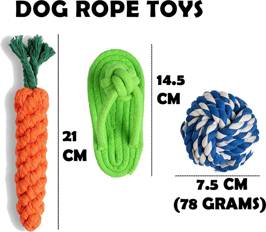 Rope Toys for Dog Carrot of Cotton Rope 21 x 4 Cm