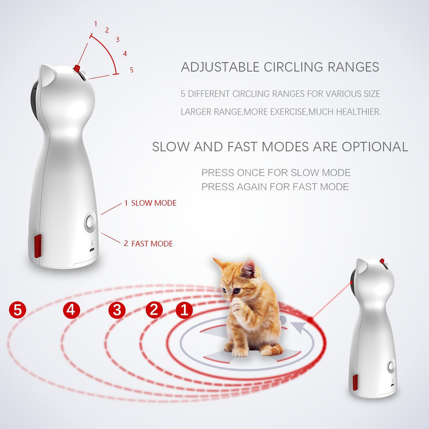 Laser cat wobbling laser treat toy sales