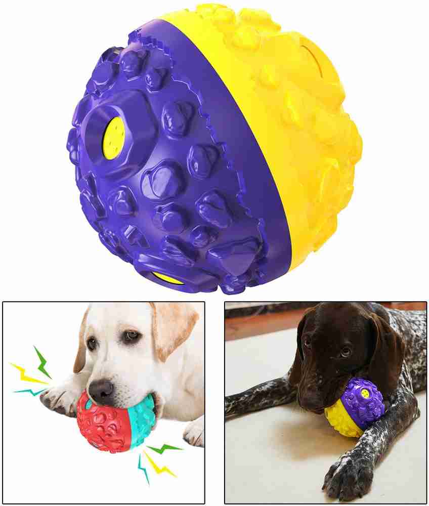BNF Squeaky Dog Ball Toys For Aggressive Chewers Rubber Chew Ball