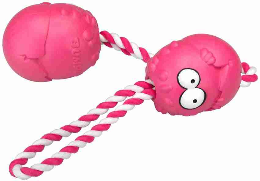 EBI Bumpies with Rope Durable and Flavorful Dog Toy Giant Strawberry Pink Large Cotton Rubber Tug Toy Chew Toy For Dog Price in India Buy EBI Bumpies with Rope Durable