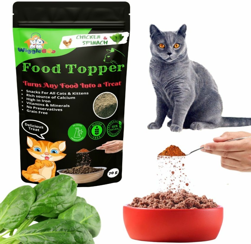 WiggleBoo Magical Cat Food Topper Chicken Spinach Protein