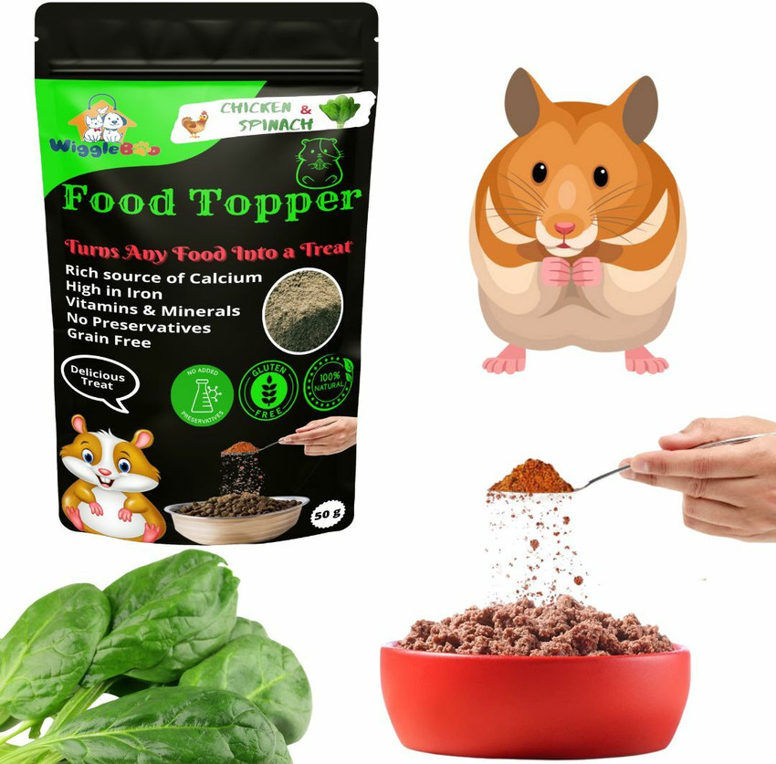 WiggleBoo Magical Hamster Food Topper Chicken Spinach