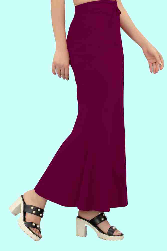 Trendmalls Salmon Pink Lycra Spandex Saree Shapewear Petticoat for