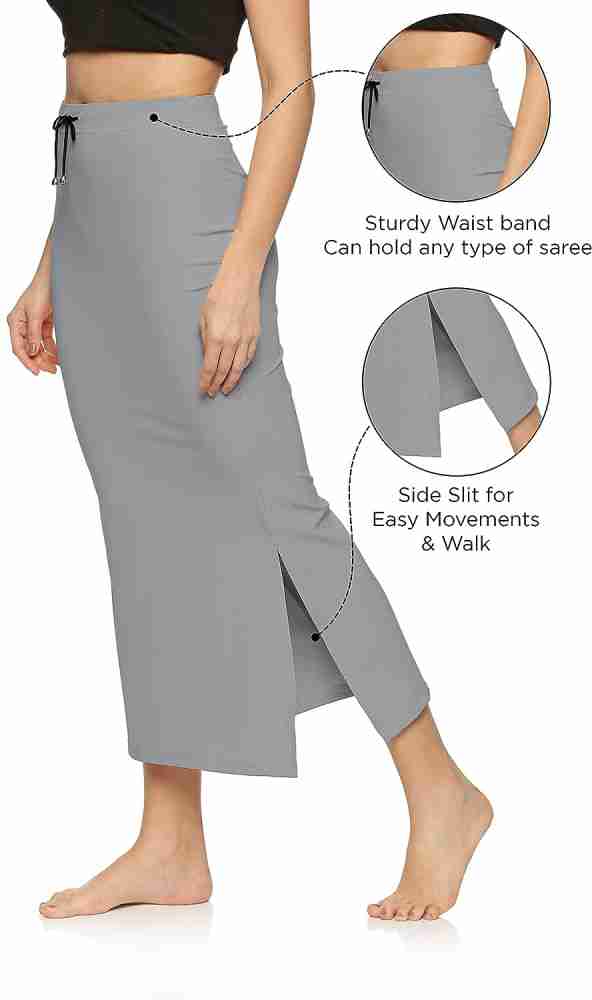 WOO THING Silky Soft Stretchable Nylon Elastane/Shimmer Fabric Saree  Shaper/Shapewear/Saree Silhouette for Womenr Women & Girl,Shape Wear Dress  for