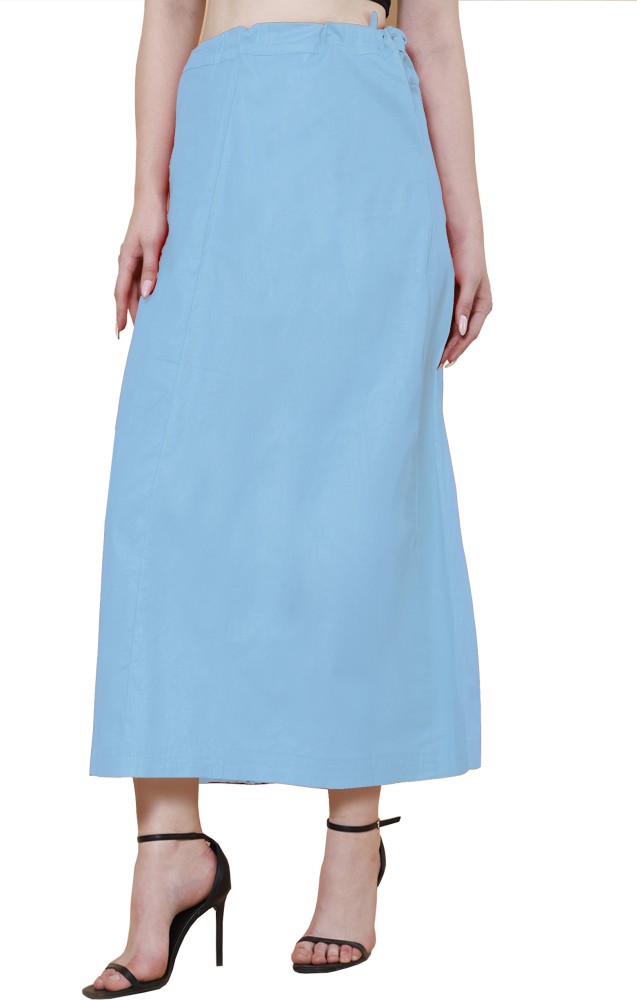 sadaf creation Light Blue saree petticoat length 36 inch waist 42 inch pack  of 1 pcs Pure Cotton Petticoat Price in India - Buy sadaf creation Light Blue  saree petticoat length 36