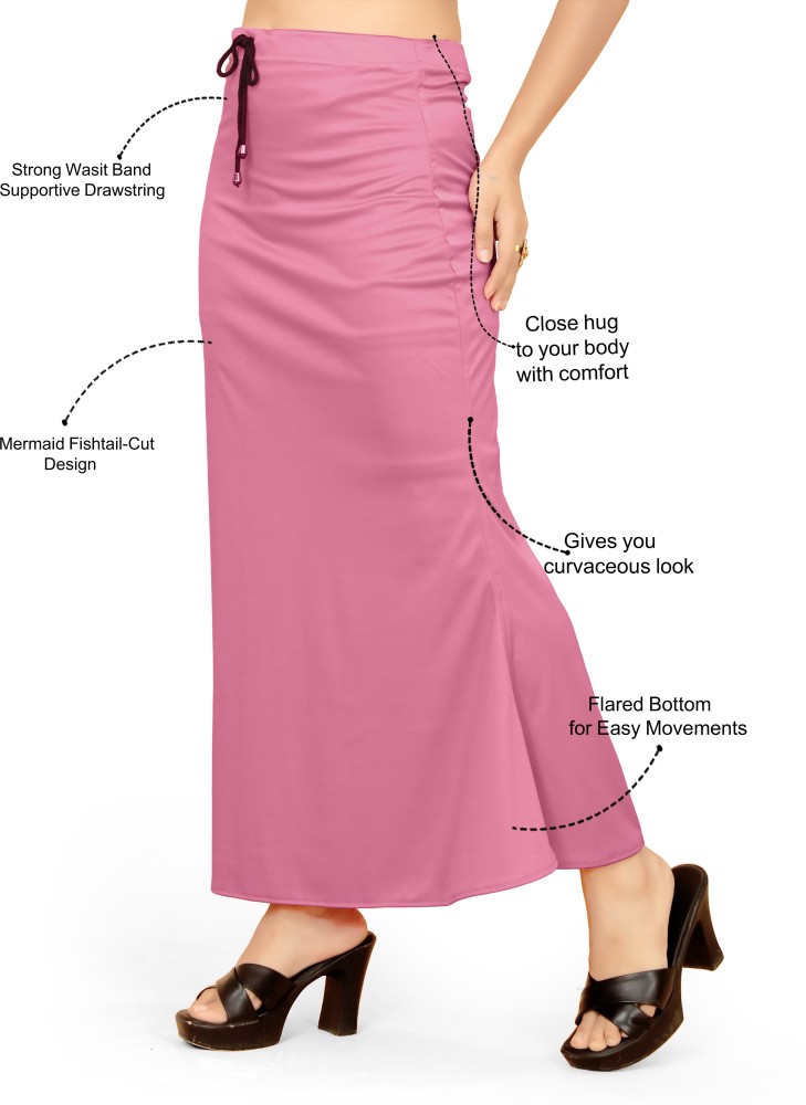 Buy WOO THING Lycra Fish Cut Saree Shapewear, Petticoat, Skirts
