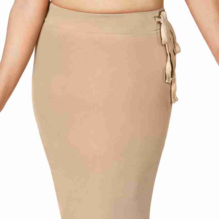Buy DERMAWEAR Women Blended Beige Fabric Saree Shapewear (L