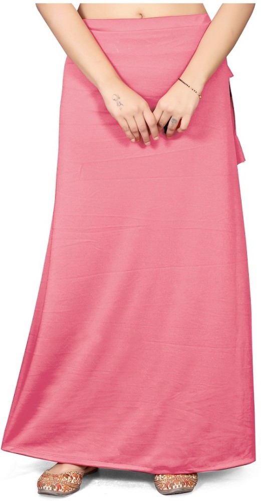 vaitan Saree Petticoat Shapewear Combo Pink Green Lycra Blend