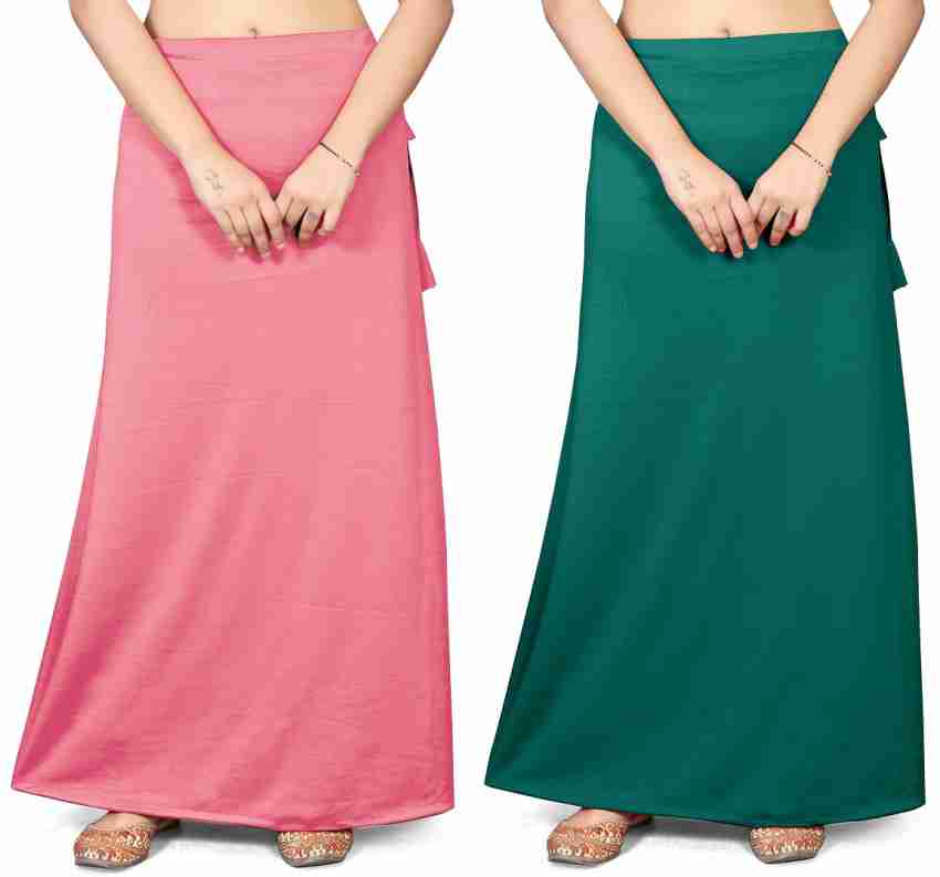 vaitan Saree Petticoat Shapewear Combo Pink Green Lycra Blend Petticoat  Price in India - Buy vaitan Saree Petticoat Shapewear Combo Pink Green  Lycra Blend Petticoat online at