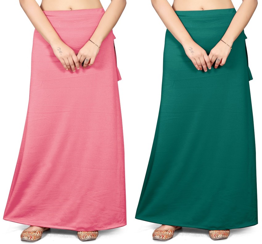 vaitan Saree Petticoat Shapewear Combo Pink Green Lycra Blend Petticoat  Price in India - Buy vaitan Saree Petticoat Shapewear Combo Pink Green  Lycra Blend Petticoat online at