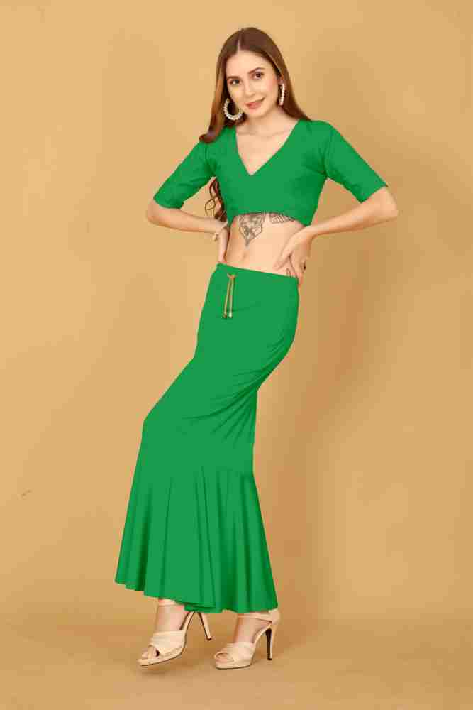 KERMIT Flare_04_Green_L_Saree Shapewear shapewear petticoat For saree Lycra  Blend Petticoat Price in India - Buy KERMIT Flare_04_Green_L_Saree Shapewear  shapewear petticoat For saree Lycra Blend Petticoat online at