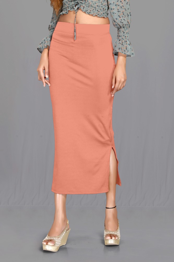 Peach Plain Saree Shapewear Petticoat at Rs.150/Piece in surat offer by  Adina