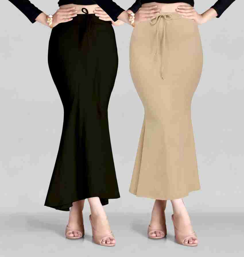 Spangel Fashion Chiku+Blk Peticote Lycra Blend Petticoat Price in India -  Buy Spangel Fashion Chiku+Blk Peticote Lycra Blend Petticoat online at