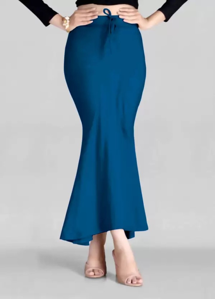 BEMRUZ Flared Saree Shapewear Teal Lycra Blend Petticoat Price in India -  Buy BEMRUZ Flared Saree Shapewear Teal Lycra Blend Petticoat online at