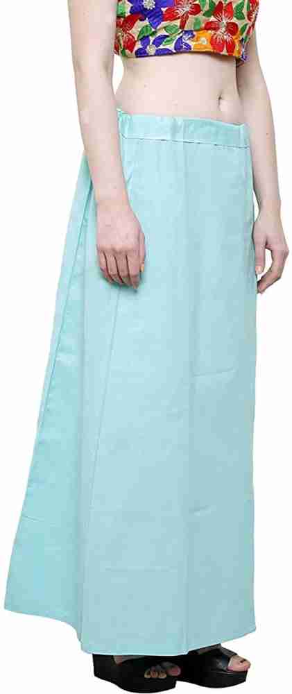 First Trend Fashions Women Underskirt Sari saree readymade Sky Blue Ashmani  color fast Waist 38 Pure Cotton Petticoat Price in India - Buy First Trend  Fashions Women Underskirt Sari saree readymade Sky