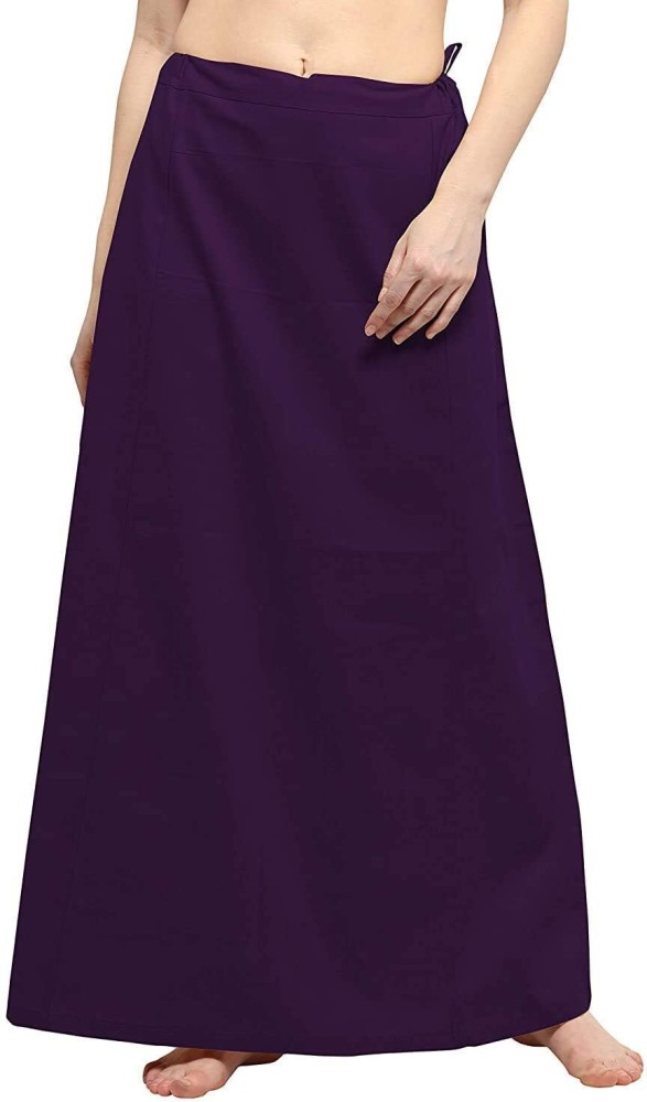 Women Saree Cotton Solid Underskirt Petticoat Free Size Sari Inner