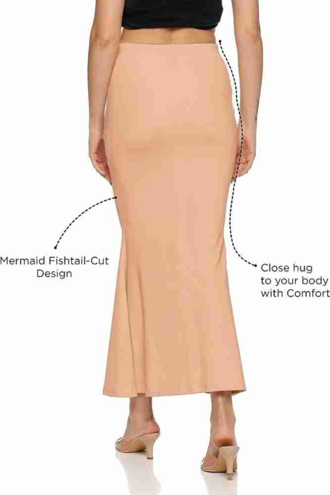 Bhochi Lycra Saree Shapewear Petticoat for Women, Cotton Blended,Petticoat,Skirts  for Women,Shape Wear Dress for Saree Beige : : Fashion
