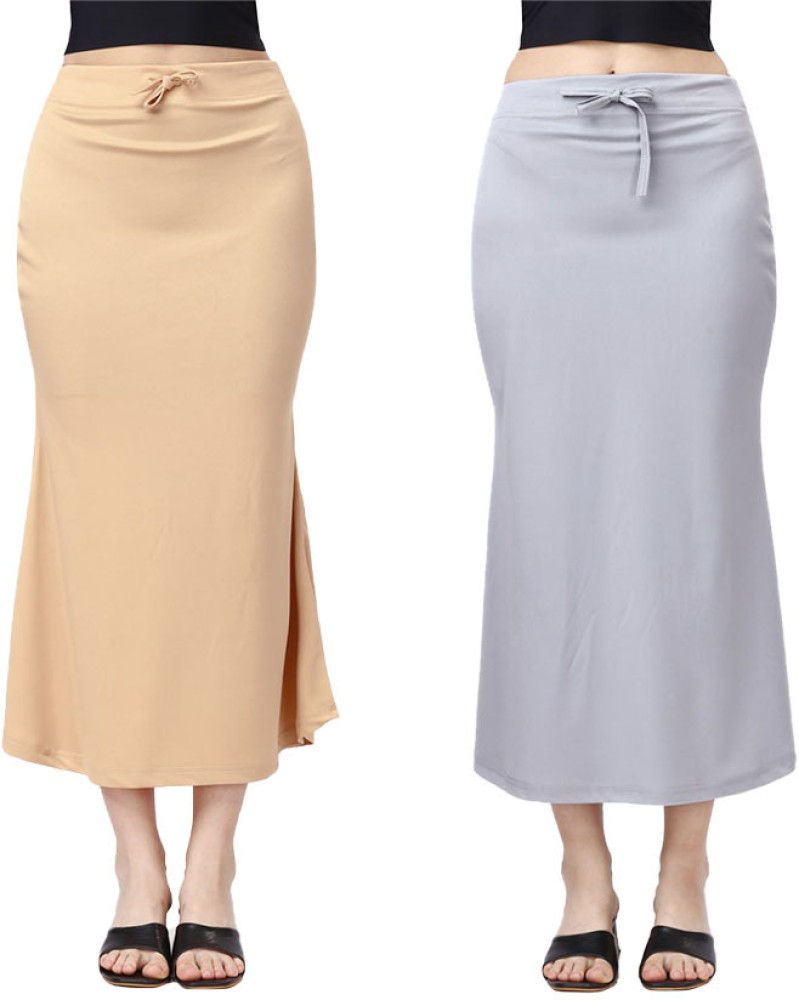 Lycra Saree Shapewear Petticoat for Women, Cotton Blended,Petticoat,Skirts  for Women,Shape Wear Dress for