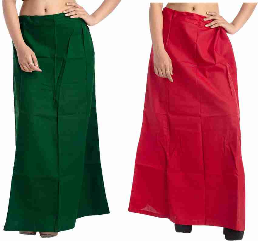  Stylesindia Women's Cotton Readymade Indian Inskirt Saree  Petticoats Underskirt - Free Size-Olive : Clothing, Shoes & Jewelry