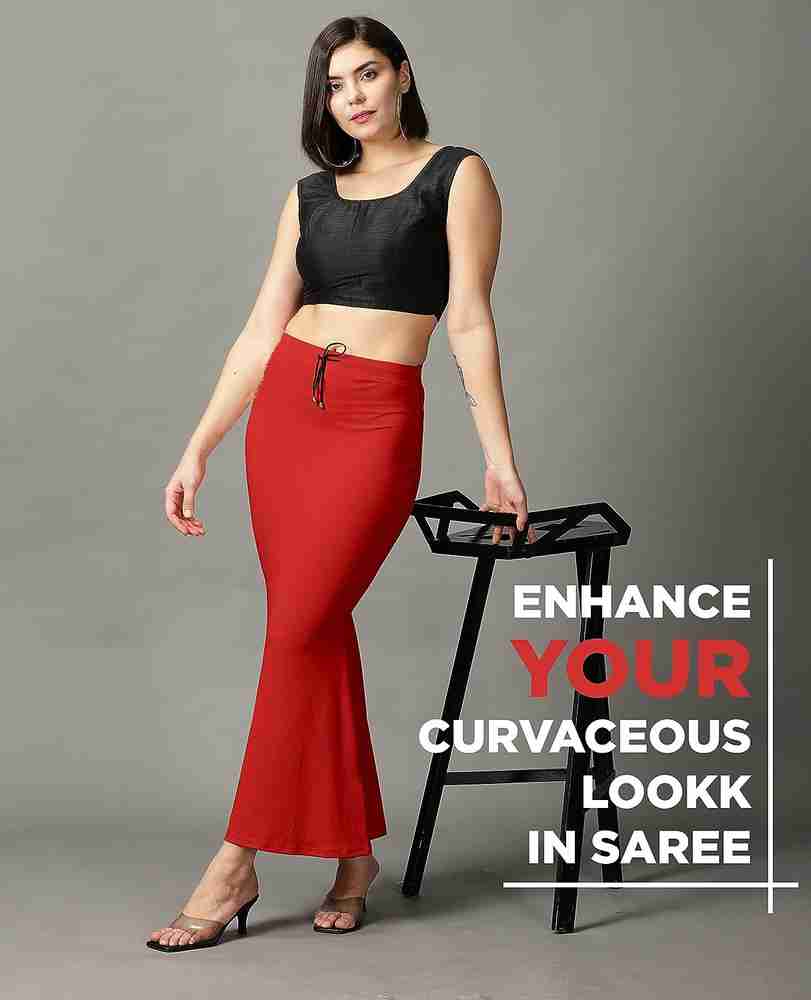 Woo THiNG Sari Shapewear in simple color Lycra Blend Petticoat
