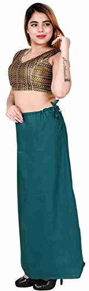 First Trend Fashions Women Underskirt Sari saree readymade Dark Pista Green  color fast Waist38 Pure Cotton Petticoat Price in India - Buy First Trend  Fashions Women Underskirt Sari saree readymade Dark Pista