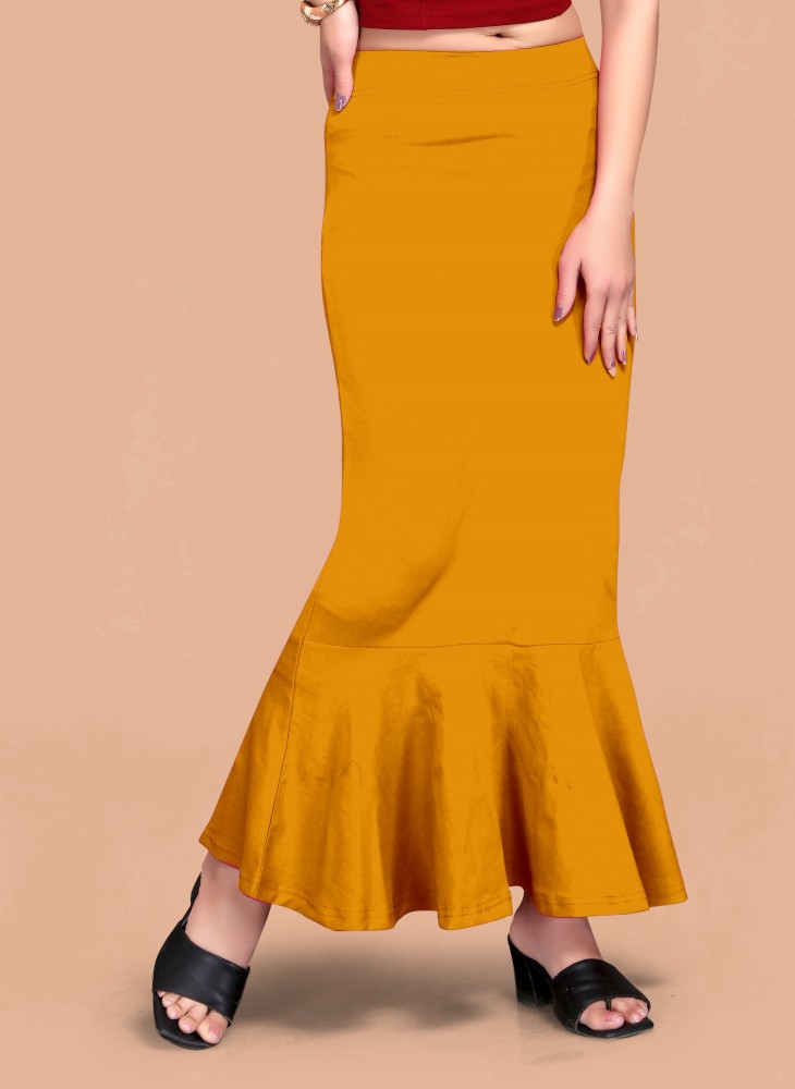 Lycra Yellow Drawstring and Elastic Saree Shapewear Pack of 1