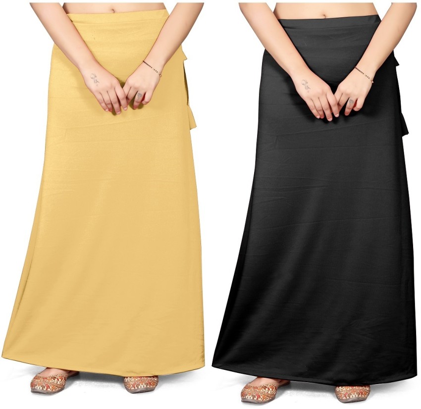 Saree Shapewear Saree Petticoat Black 2Pc Combo Saree Skirt Saree