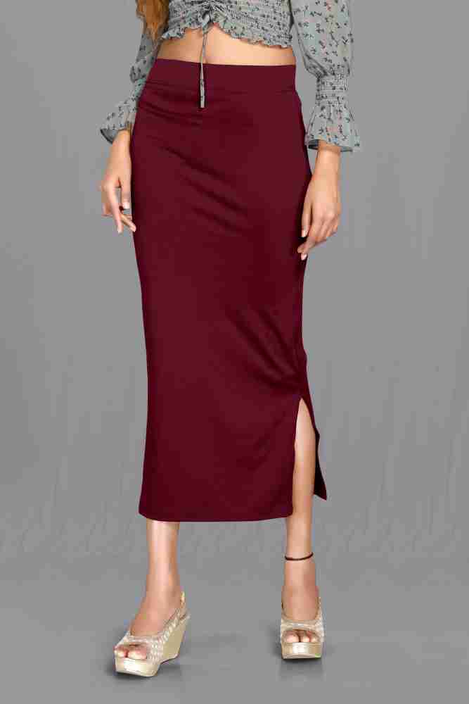 SCUBE DESIGNS Saree Shapewear Red (S) Nylon Blend Petticoat Price