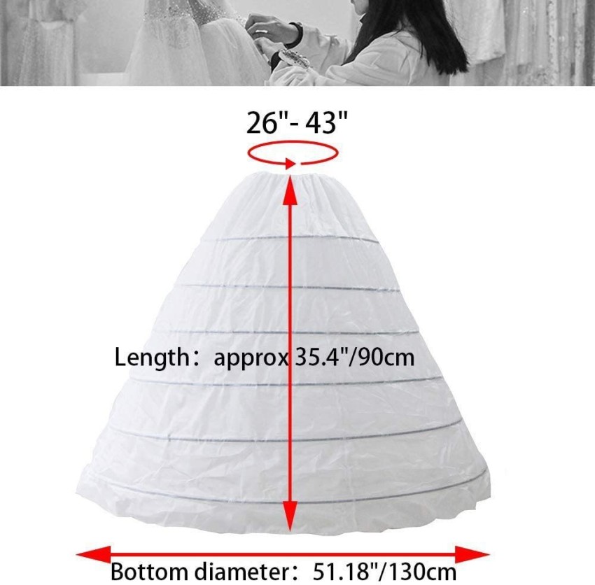 Aakriti 6 HOOPSKIRT Polyester Petticoat Price in India  Buy Aakriti 6 HOOPSKIRT  Polyester Petticoat online at Flipkartcom