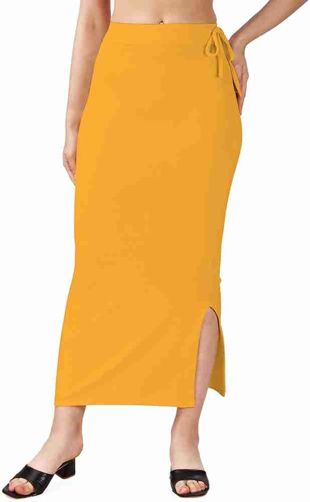 Woo THiNG Plain Color Sari Shapewear For Women Lycra Blend