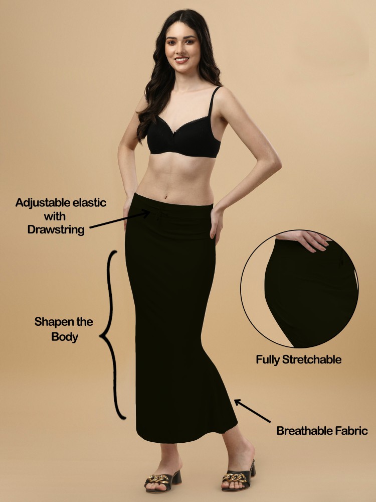 Sexy Women's Microfiber Lycra Full Elastic Saree Shapewear (Skirts