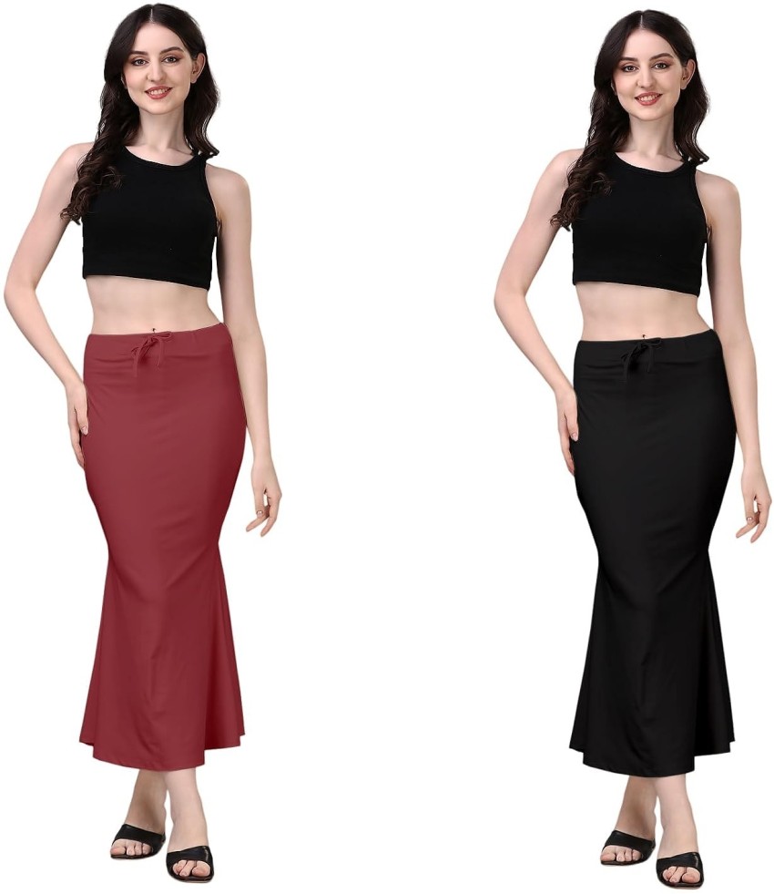 SCUBE DESIGNS Flare Saree Shapewear Petticoat for Women, Cotton
