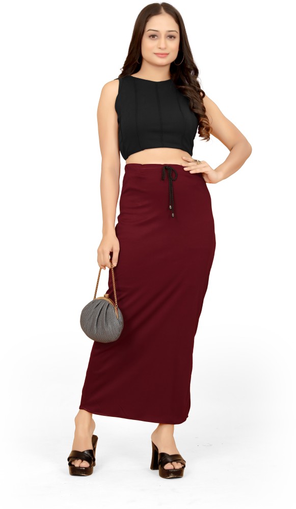 Woo THiNG Sari Shapewear in simple color Lycra Blend Petticoat